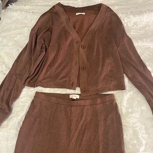 Target corduroy brown set